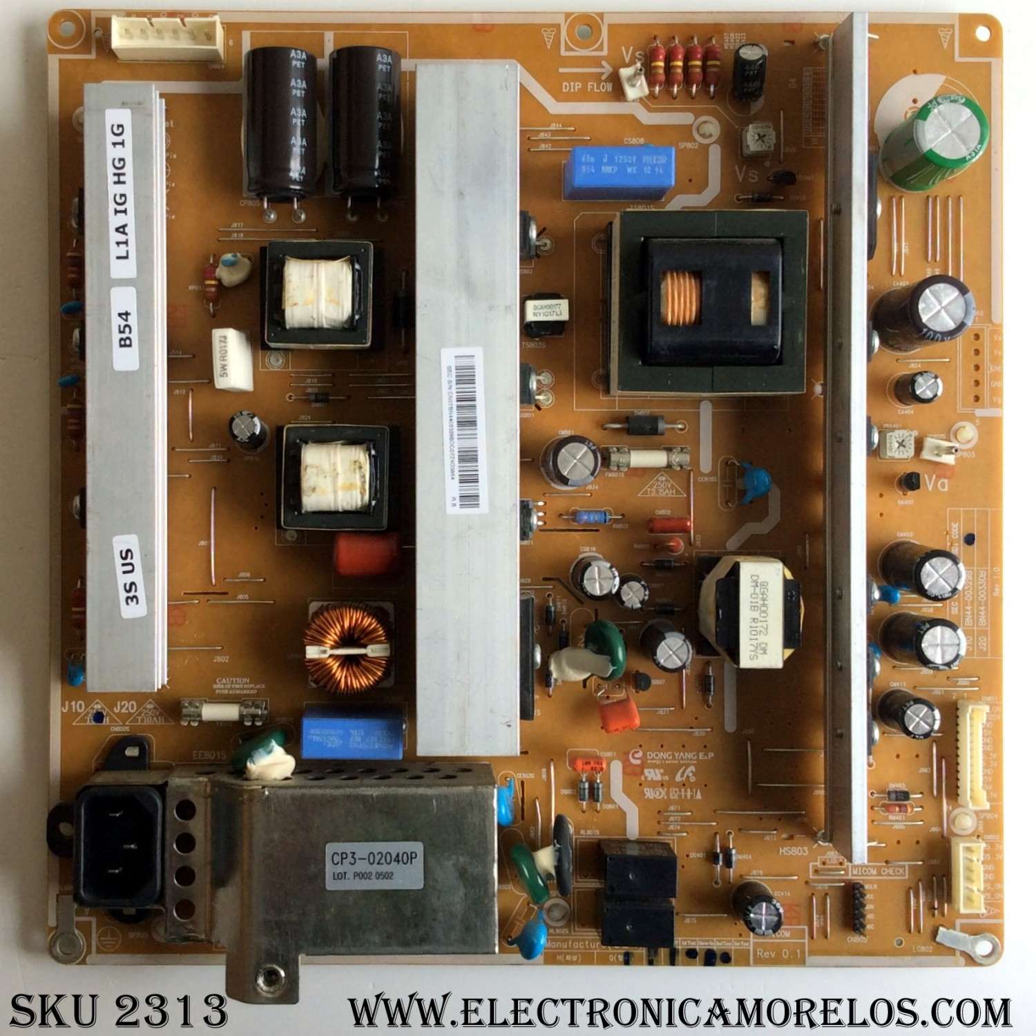 FUENTE DE PODER / SAMSUNG / BN44-00329B / HU10251-10010 / BN4400329B / 031-222-1539 / SUSTITUTAS BN44-00329A /  329C / 414A / 330A / 330B / 330C / PANEL`S S42AX-YD13 / S42AX-YB09 / MODELOS PL42C450B1XZL / NS-42P650A11 / PS42C451B2XZN / PL42C430A1XSR
